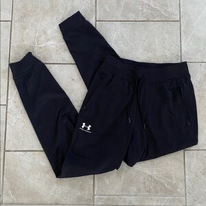 Under Armour Black Loose Fit Joggers Zip Pockets